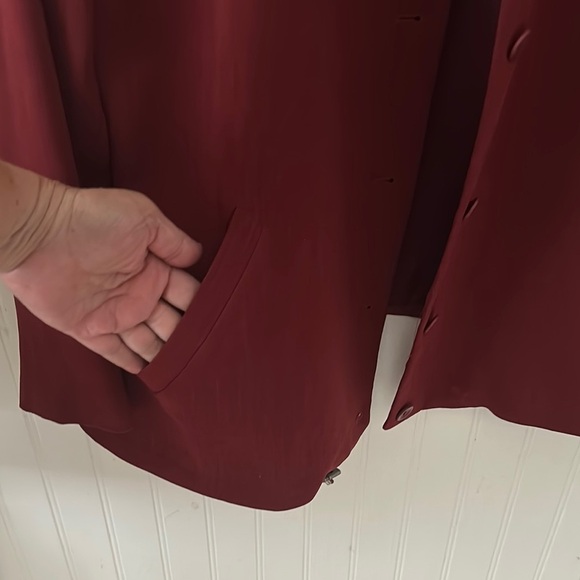 Like new! Alex Garfield Burgundy Button-Up Blazer sz 14 - Picture 7 of 16